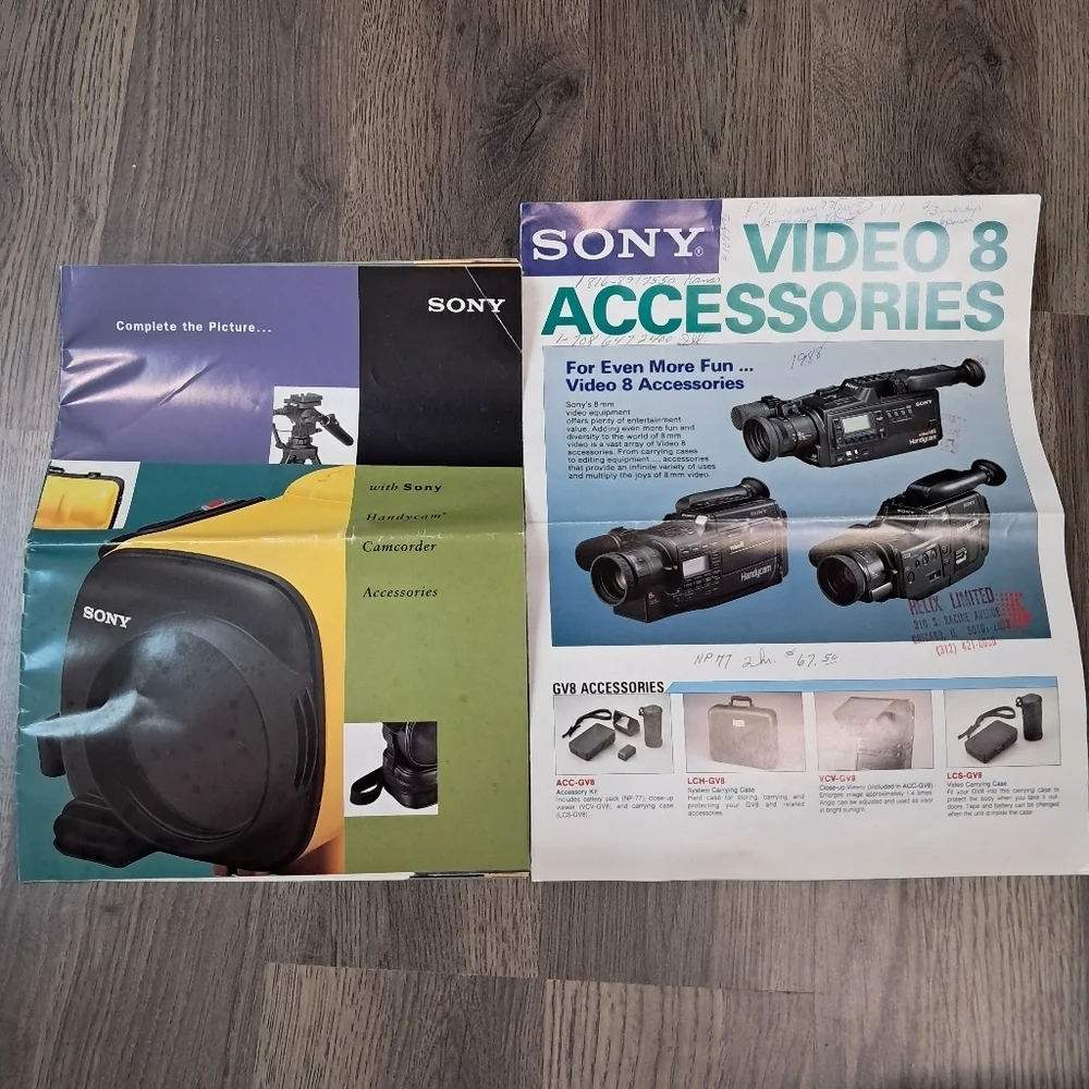 Sony Handycam Camcorder Accessories Catalog